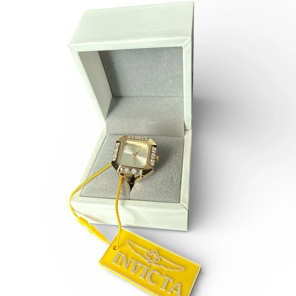 Invicta Mini Angel Women's Ring Watch - 21.5mm, Gold (49587)